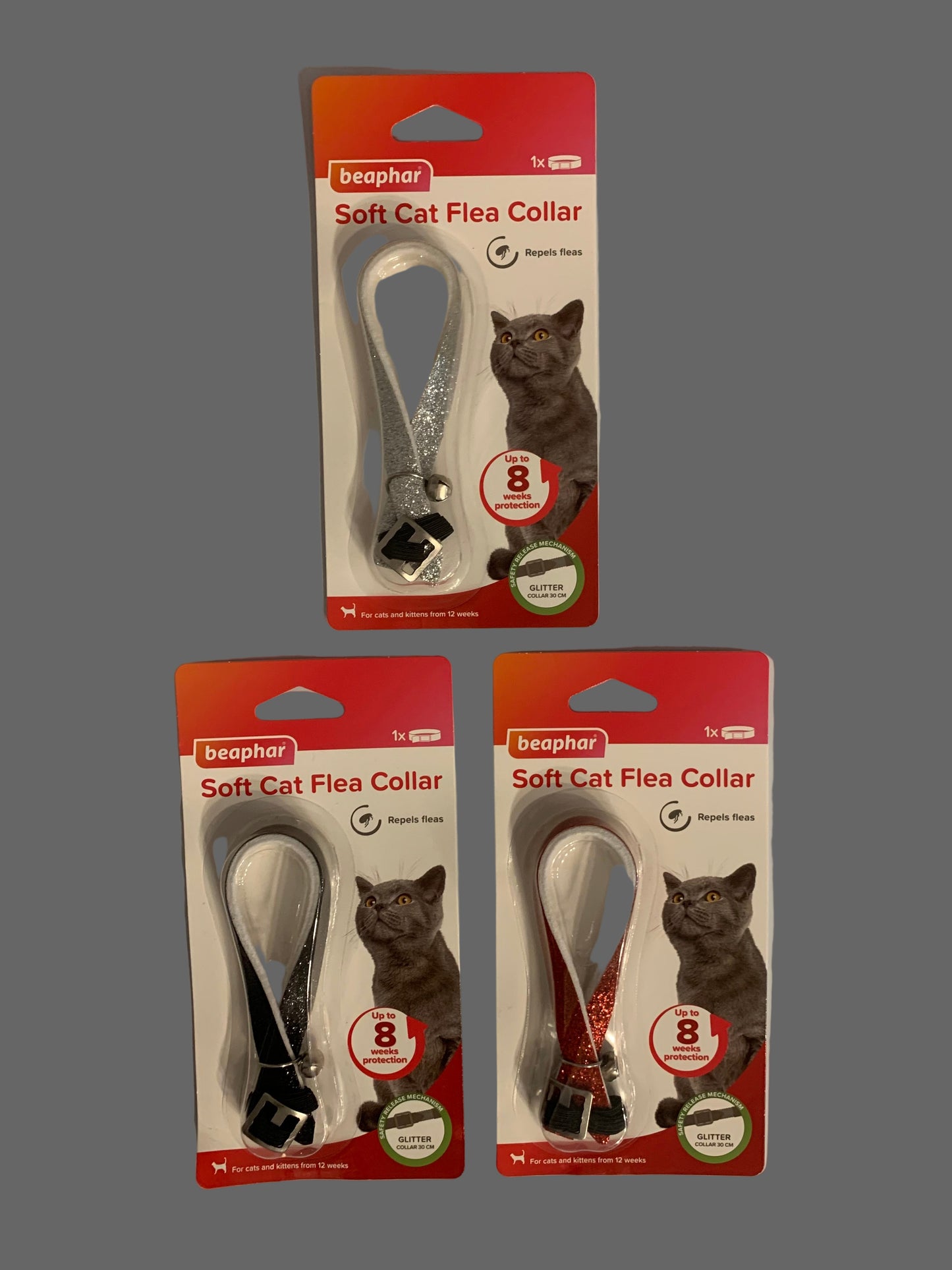 Beaphar Glitter Cat Flea Collar, Cat Collar, cat collars, collage side, pets at home