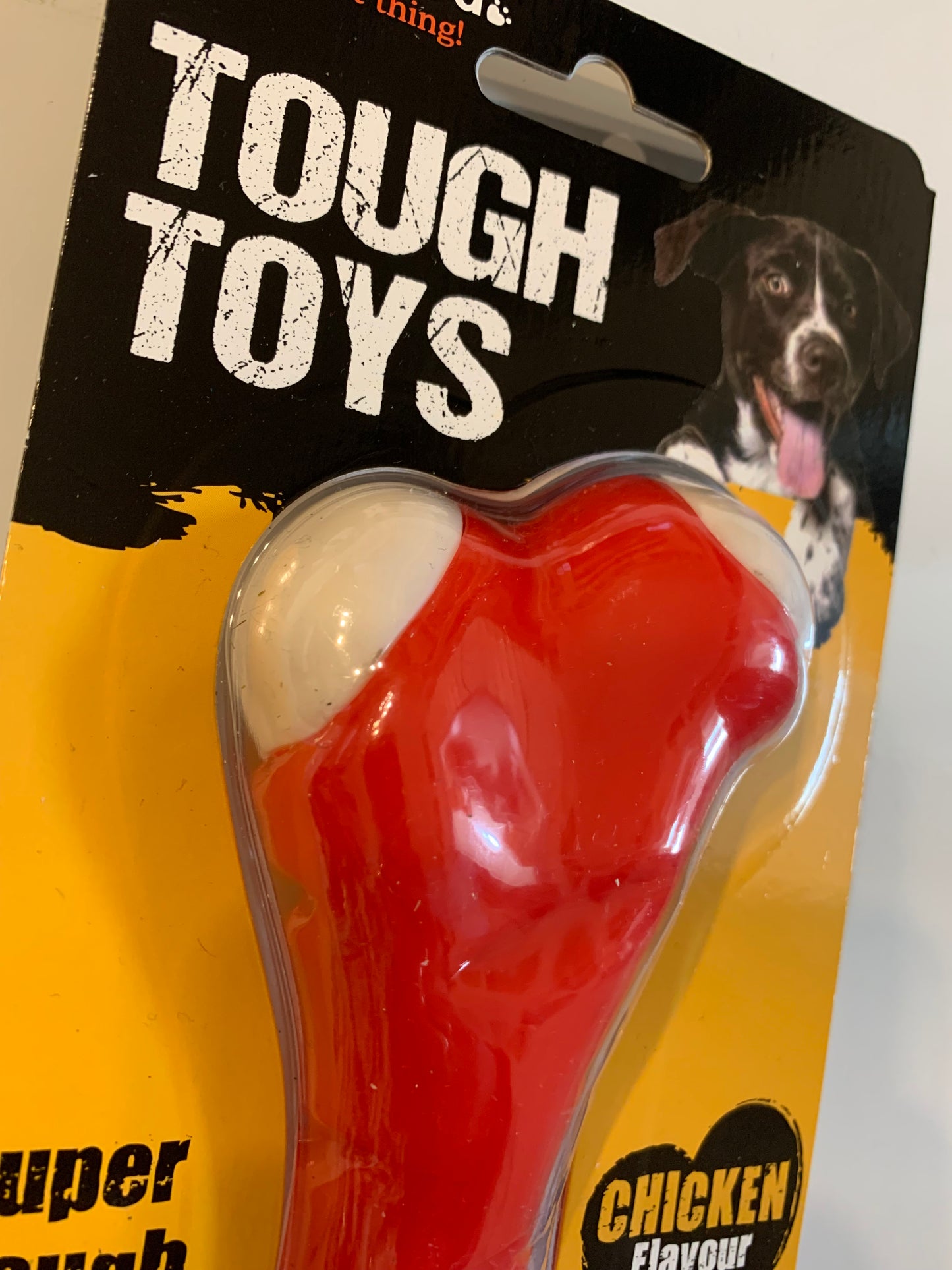 Rosewood Chicken Flavour Tough Dog Toy, dog toys uk, dog toys amazon, left side, pets at home
