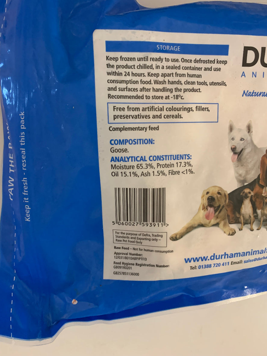 Durham Animal Feed Goose Necks 1kg