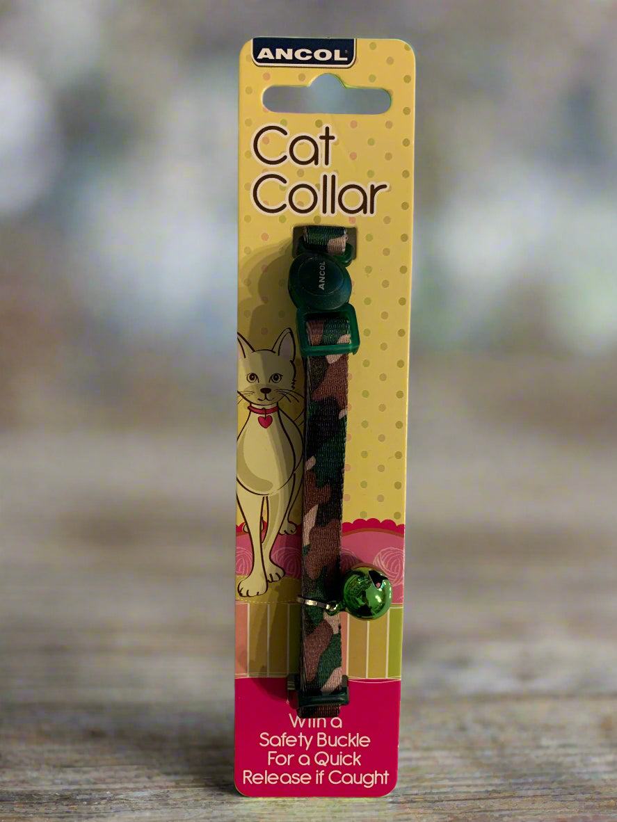 camouflage cat collar, cat collars, front side, pets at home