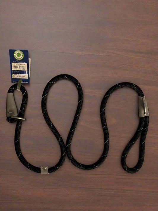Ancol Reflective Viva Rope Slip Lead 150cm, dog lead, dog leads, front side