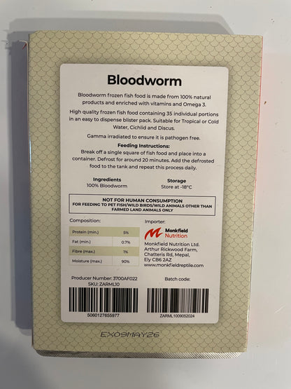 Monkfield Frozen Bloodworm 30 Pack