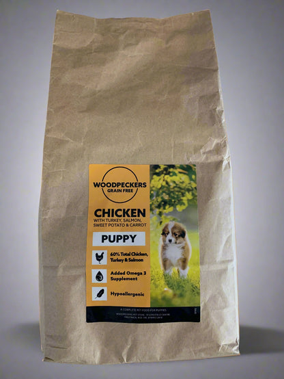 grain free dog food, grain free puppy dog food, dry dog food, best dry dog food uk, front side