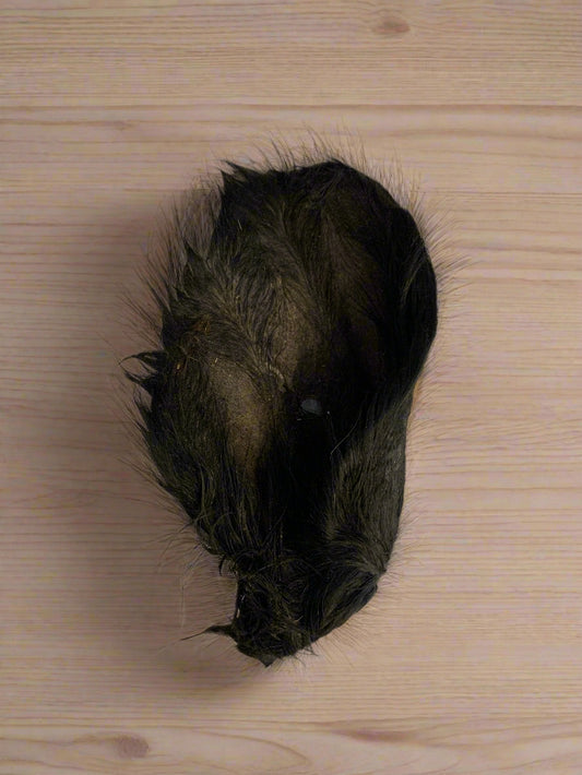 Hairy Cow Ear Natural Dog Treat, Front Side