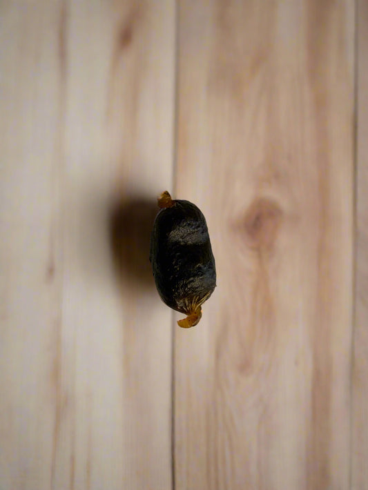 ostrich sausage natural dog treat-front face
