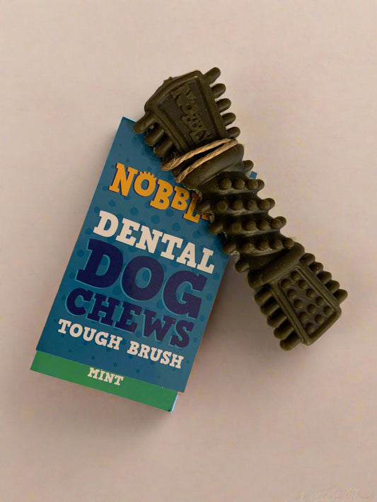 nobblys dental dog chew toothbrush, dog treats, Dog Treats, dog treat, dog treats, natural dog treats, front side