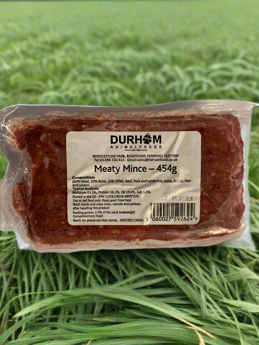 Durham Animal Feed Animal Mince, raw dog food, raw food for dogs, front side