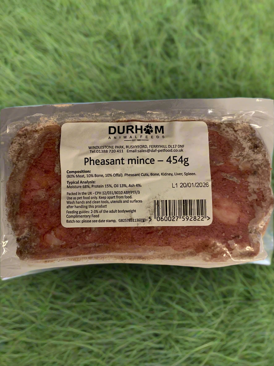 Durham Animal Feed Animal Mince, raw dog food, raw food for dogs, front side