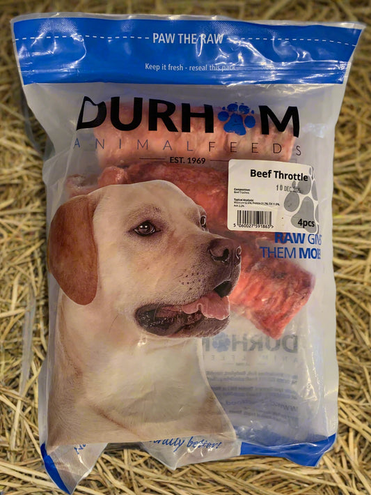 Durham Animal Feed Beef Throttle 4pk, raw dog food, raw dog food bolton, raw dog food near me