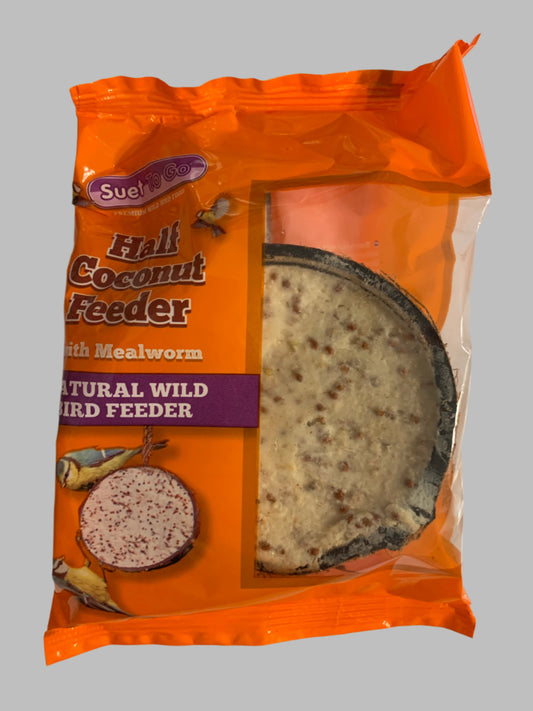 half coconut, wild bird food, really wild bird food