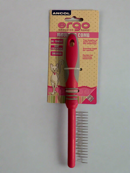 Ancol Ergo Cat moulting comb, cat grooming, cat groom, front side