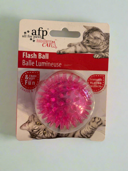 All For Paws pink Flash Ball Cat Toy, cat toys, jelly cat toys, front side