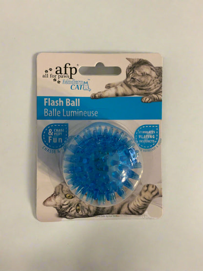All For Paws blue Flash Ball Cat Toy, cat toys, jelly cat toys, front side