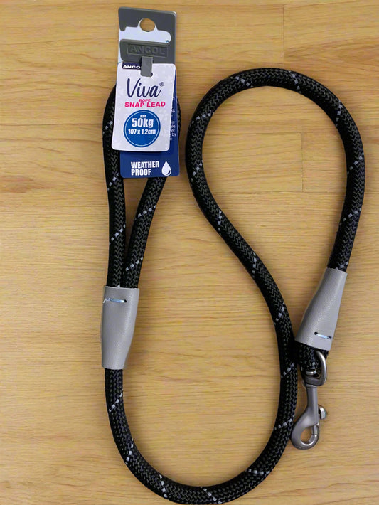 Ancol Trigger Hook Rope Dog Lead 107cm, dog lead, dog leads, front side