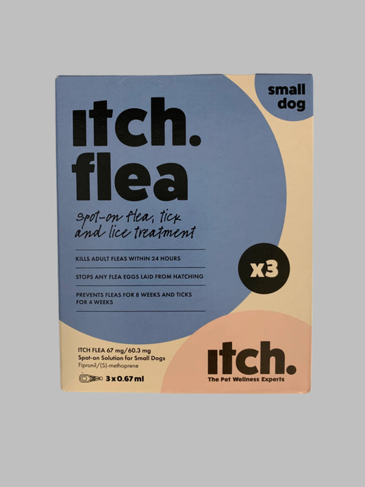 itch flea treatment small, dog flea treatment, dog flea tablets, dog fleas, dog flea collar, front side