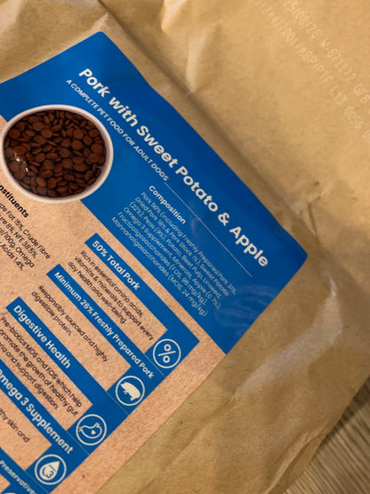 grain free dog food, grain free puppy dog food, dry dog food, best dry dog food uk, back side
