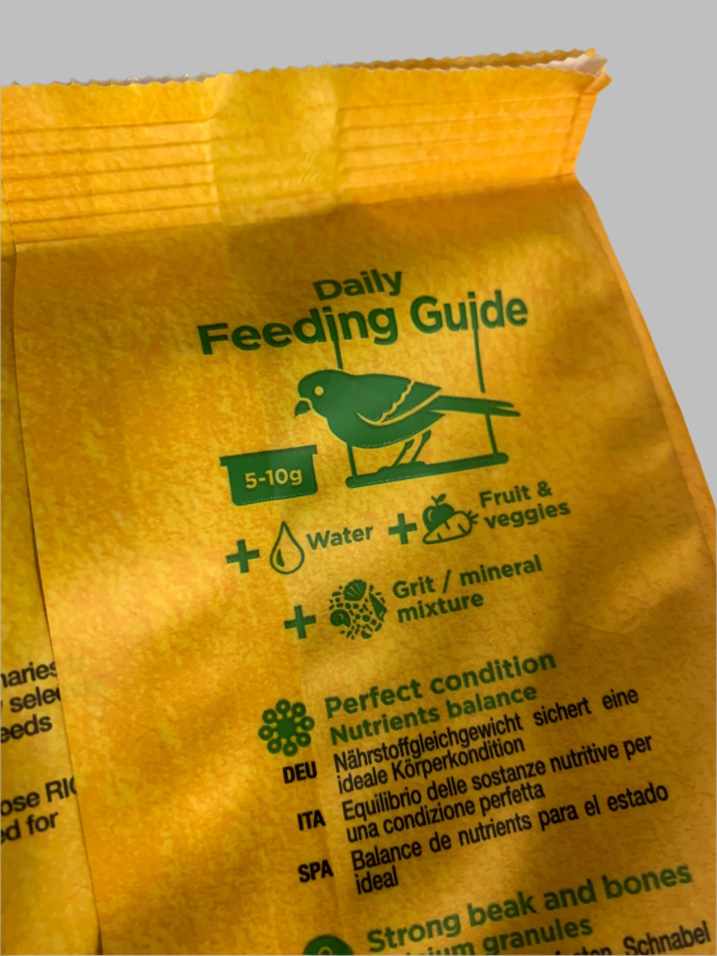 Rio Canary Seed 500g, canary seed, canary seed 20kg, back side