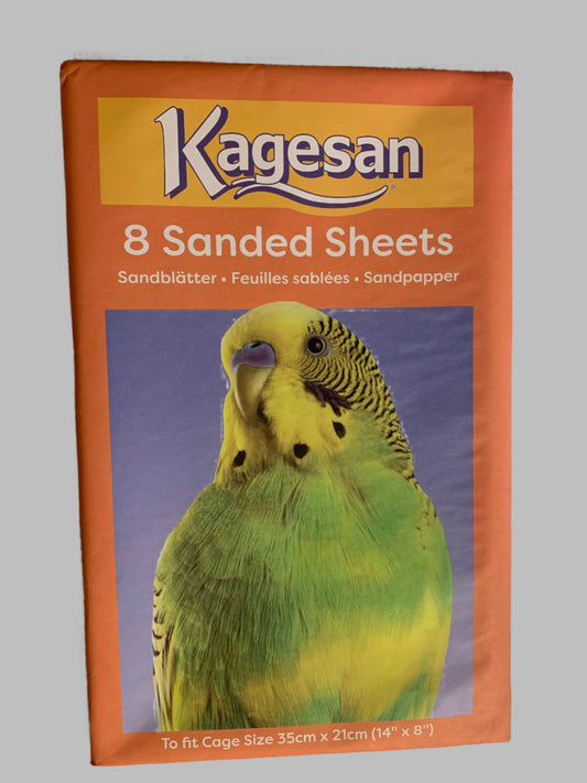 kagesan sand sheets, sand sheets for birds, sand sheets for bird cages, sand sheets for budgies, front side