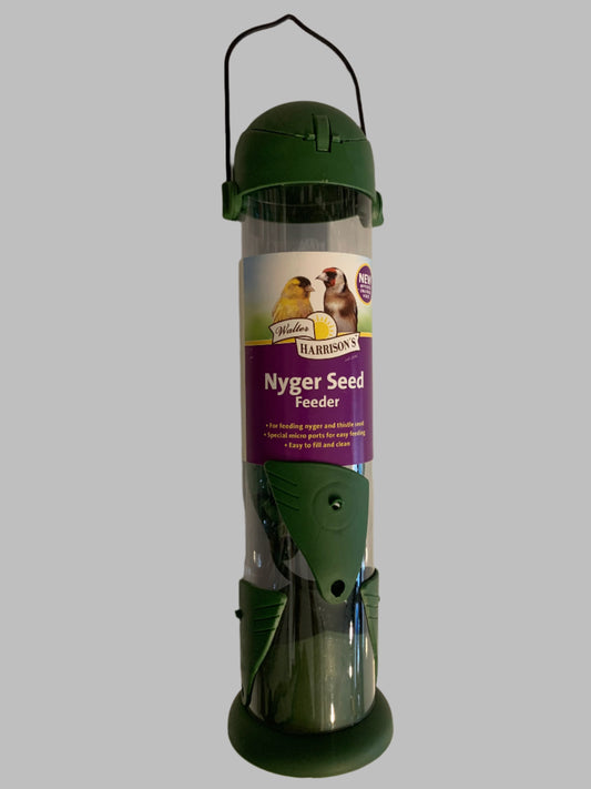 Harrison’s Flip Top Nyger Seed Feeder 30cm, bird feeder, bird feeders, bird feeders uk, bird feeder camera, bird feeders squirrel proof, squirrel proof bird feeders, front side