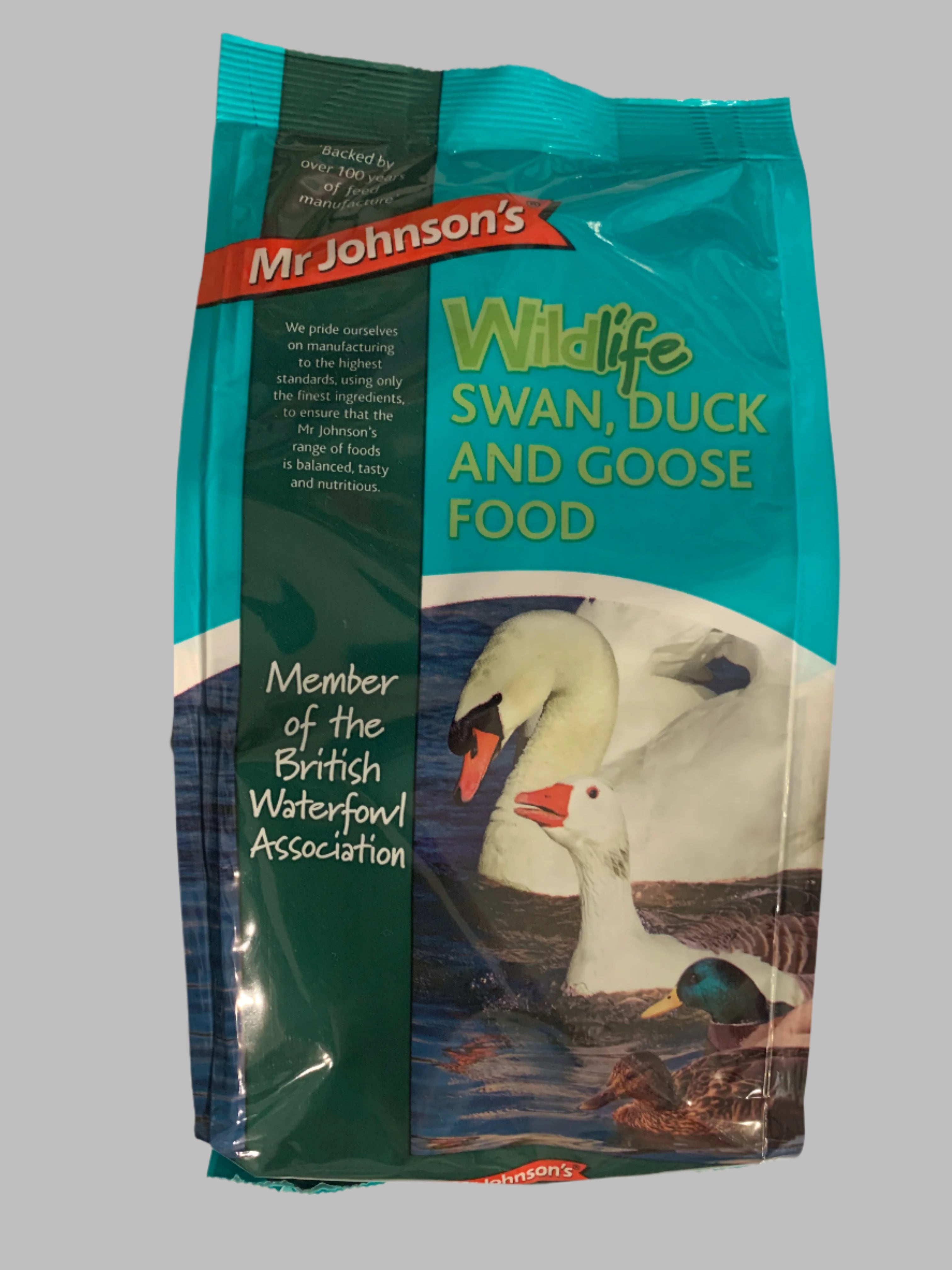 Mr Johnson’s Swan & Duck Food 750g, duck food uk, duck food pets at home, duck food near me, front side