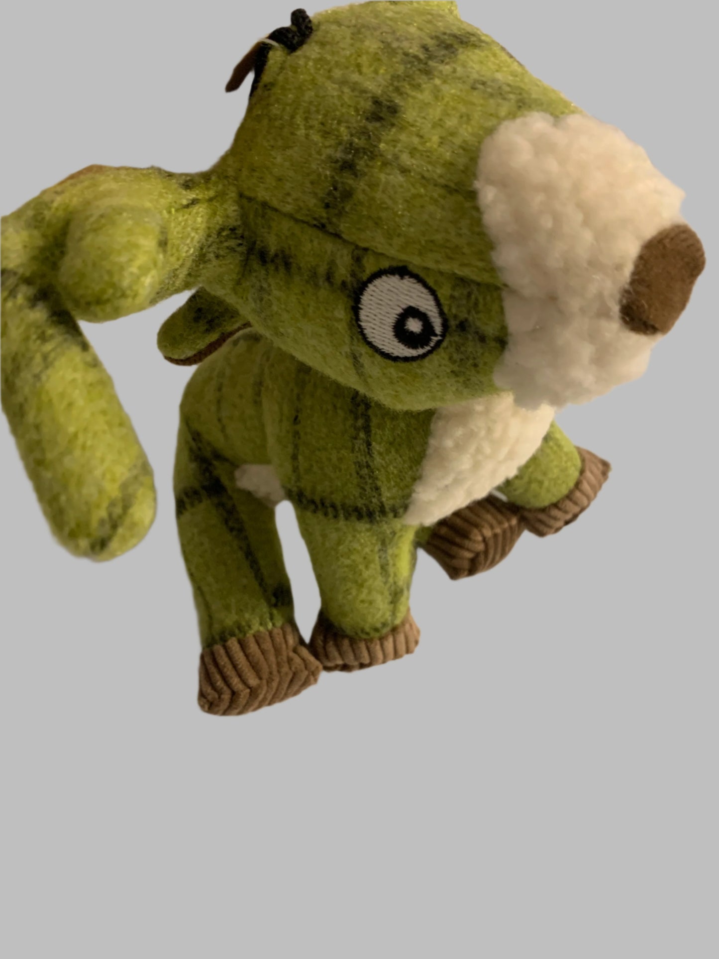 House of Paws Green Tweed Plush Stag Dog Toy, dog toys uk, dog toys amazon, left side
