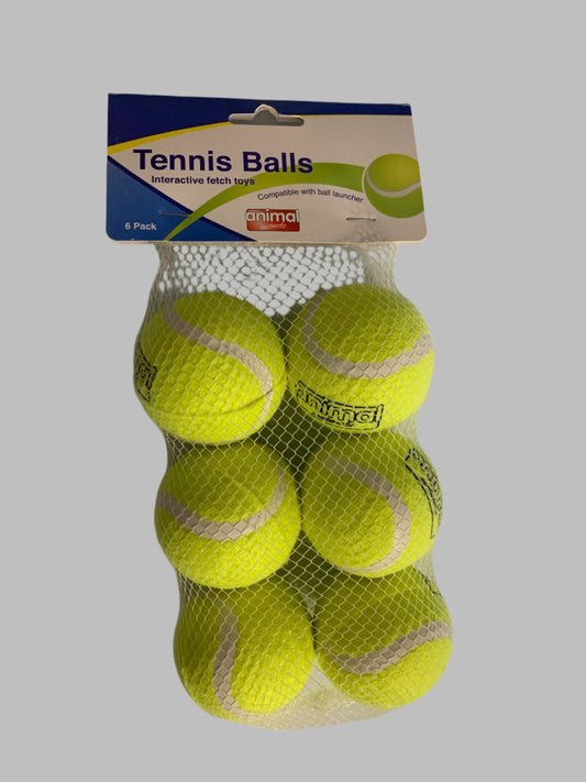Animal Instincts Tennis Balls 6pk, dog toys uk, dog toys amazon, front side