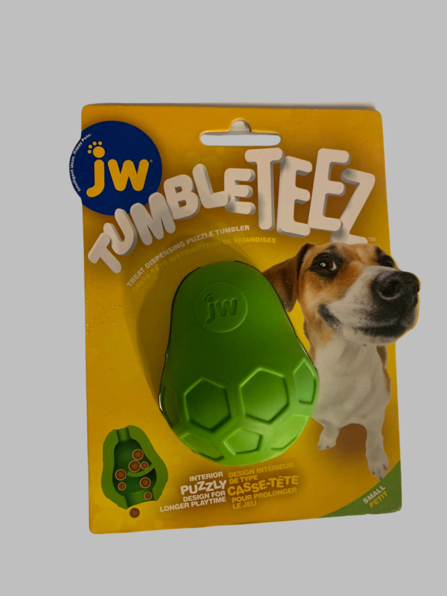 JW Pet Tumble Teez Dog Toy small, dog toys uk, dog toys amazon, front side