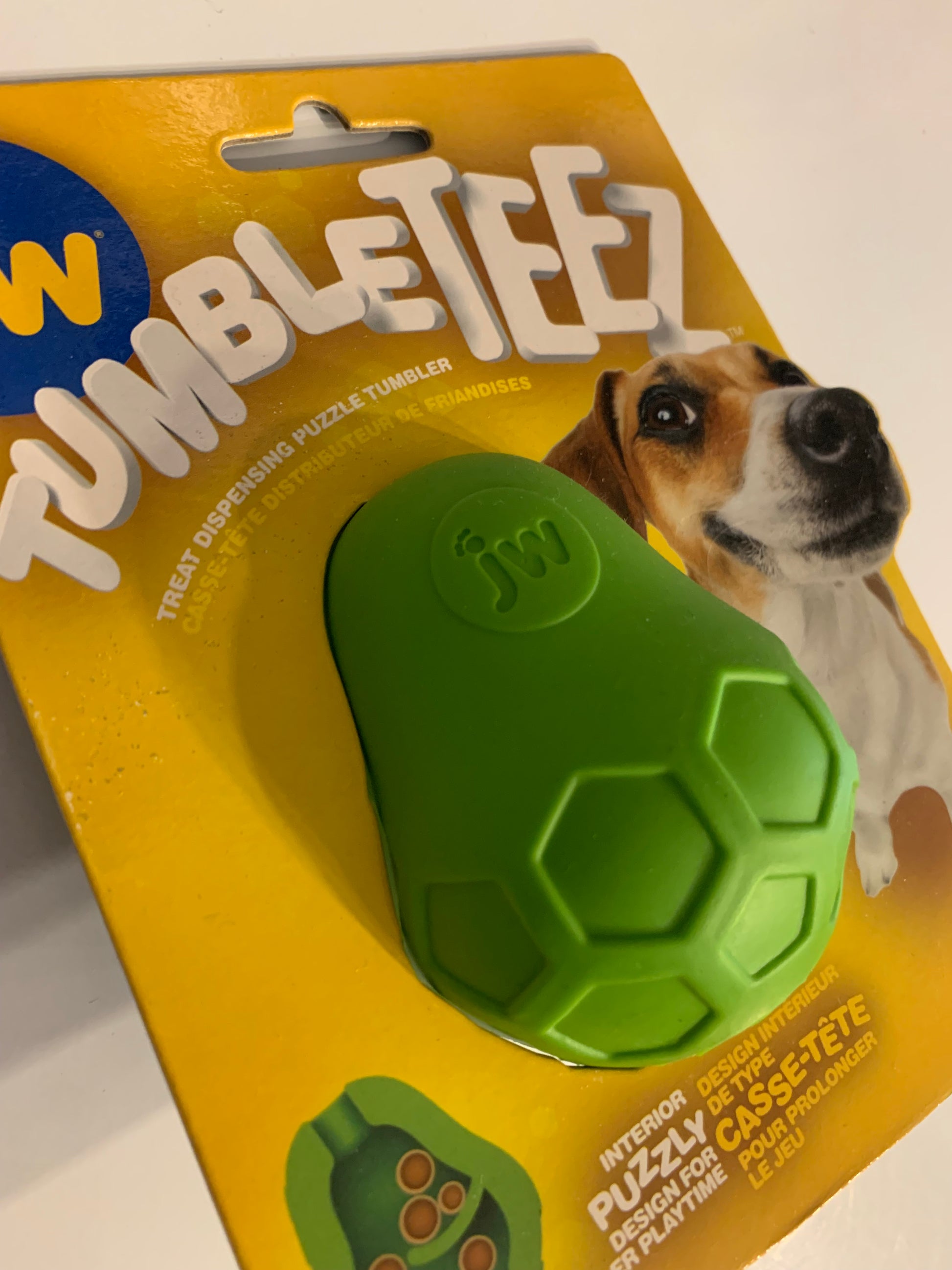 JW Pet Tumble Teez Dog Toy small, dog toys uk, dog toys amazon, left side