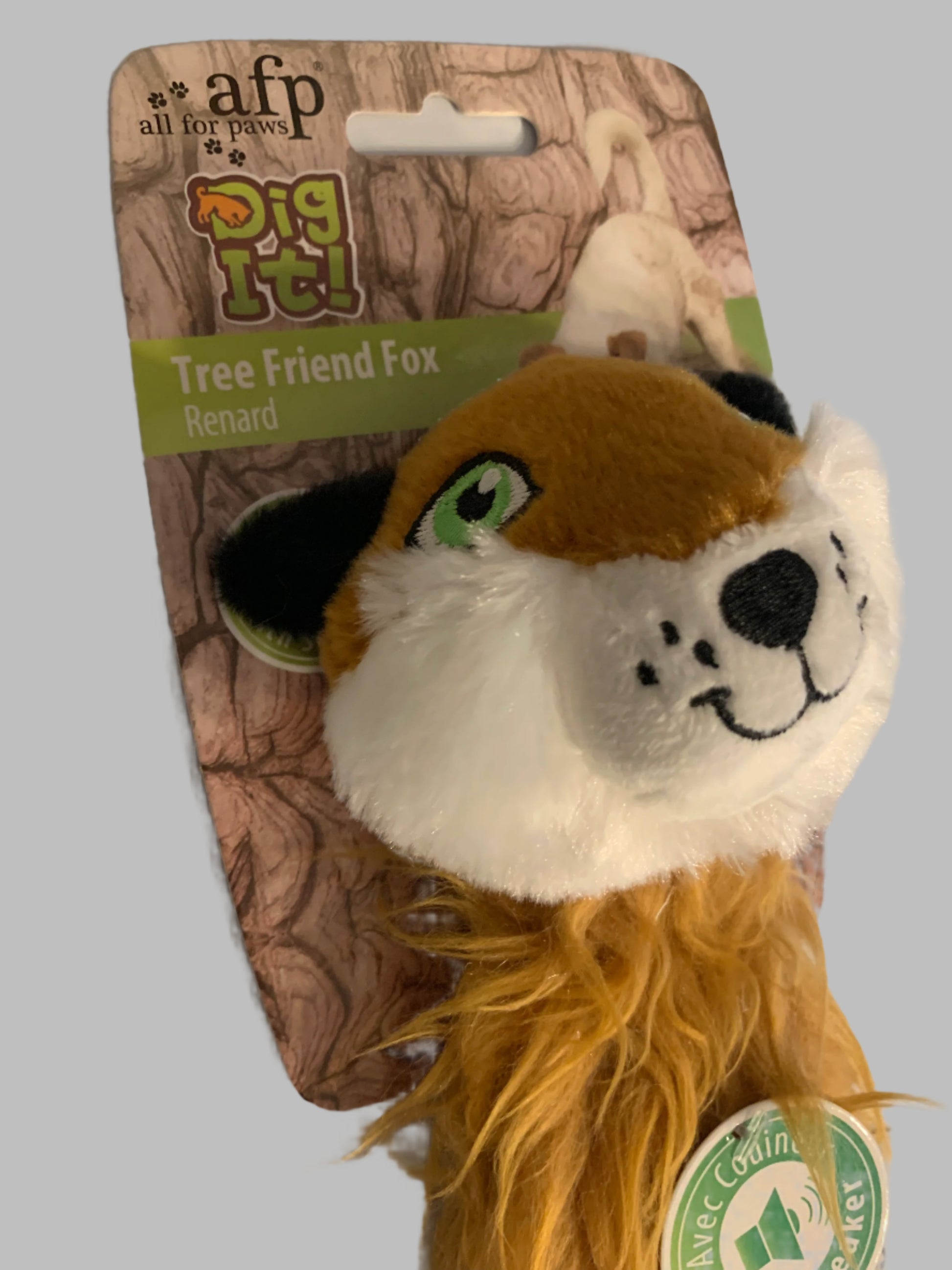 All For Paws Fox Dog Toys, dog toys uk, dog toys amazon, left side