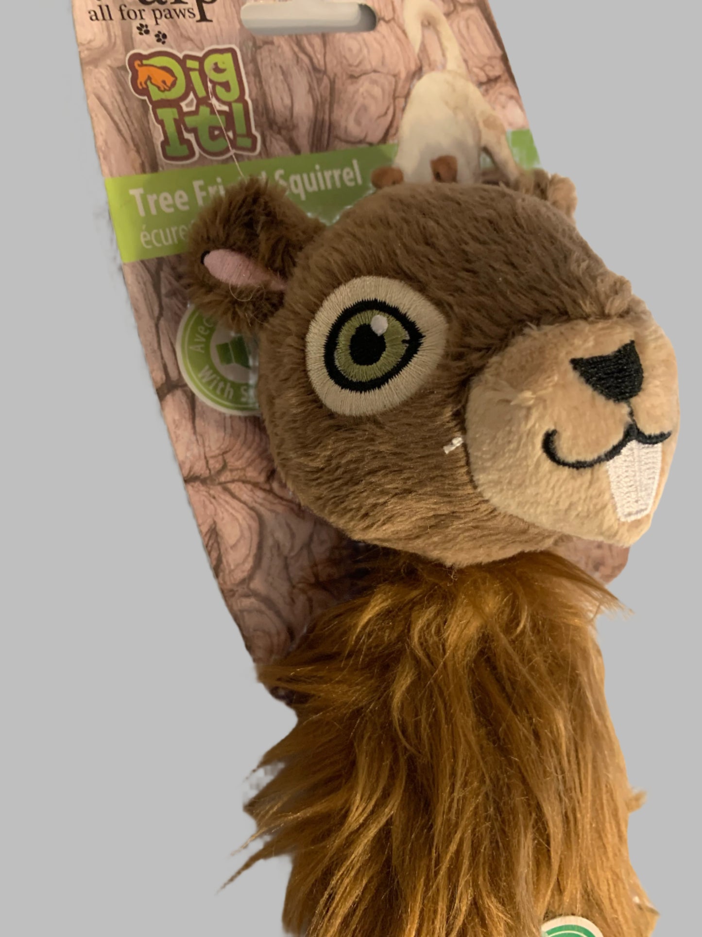 All For Paws squirrel Dog Toys, dog toys uk, dog toys amazon, left side