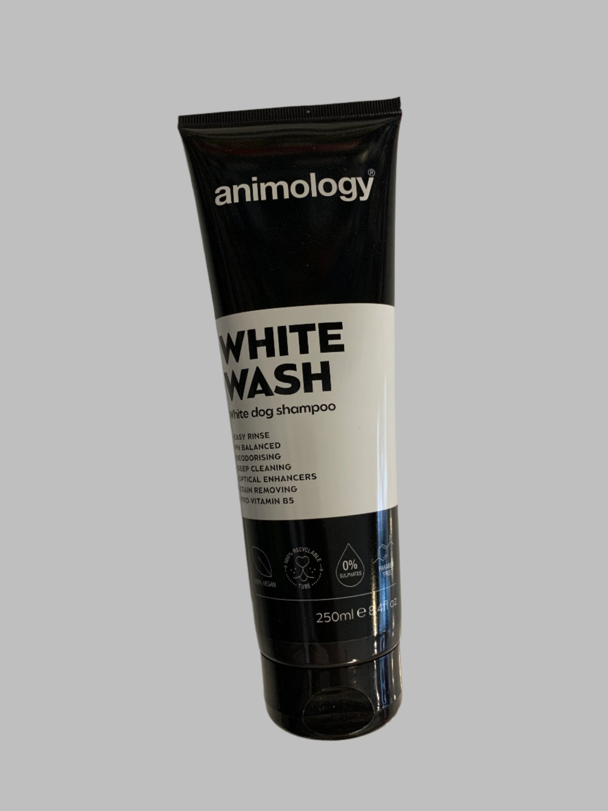 Animology Dog Shampoo 250ml, puppy shampoo, white wash dog shampoo, dog shampoo for sensitive skin, dog shampoo for itchy skin, front side