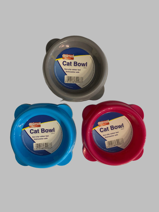 Animal Instincts Plastic Cat Bowl 200ml, cat bowls, bowl cat, front side