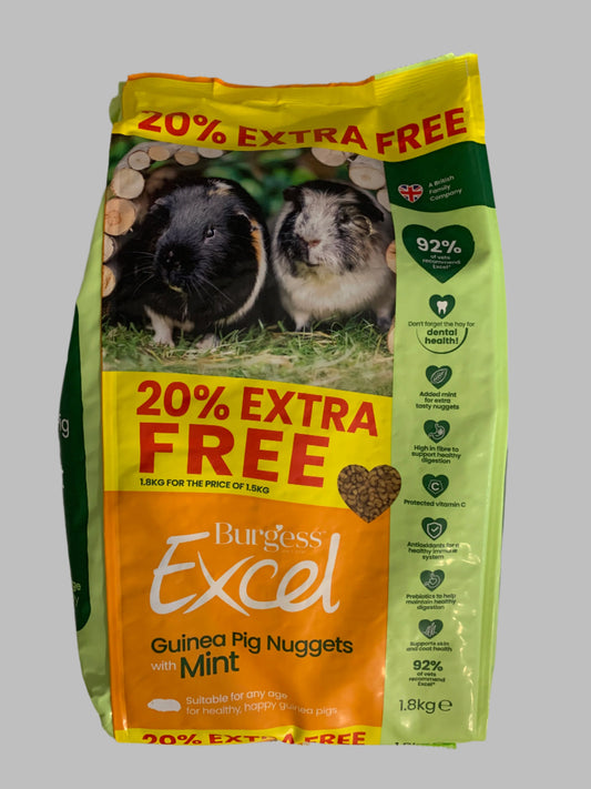 Burgess Excel Guinea Pig Food with Mint 1.8kg