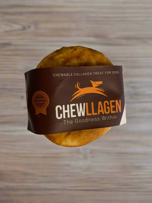 Beef Collagen dipped in Chicken, dog treats, front side