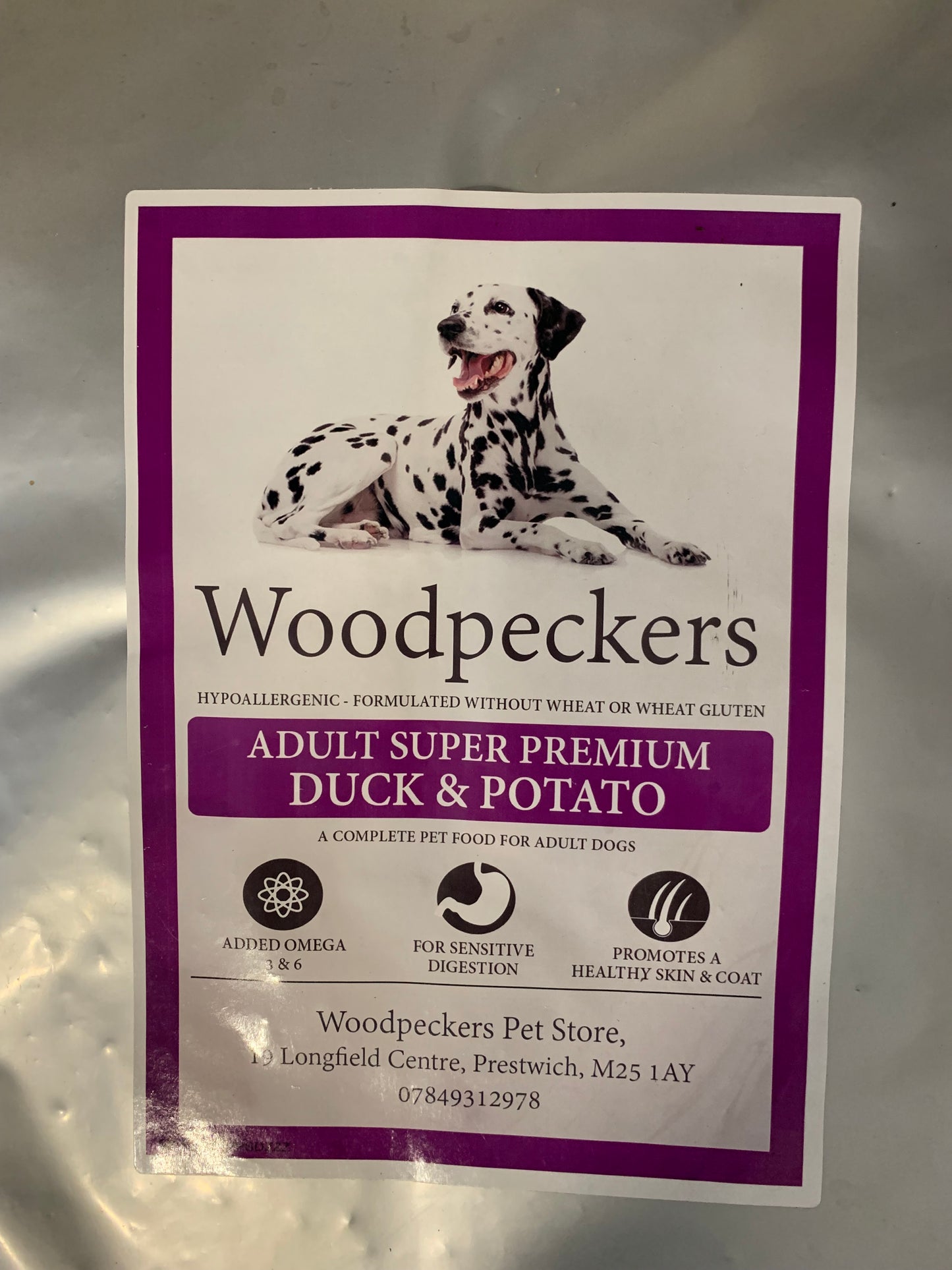 Woodpeckers Hypoallergenic Dog Food 12kg