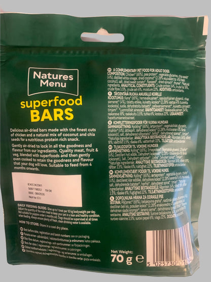 Natures Menu Country Hunter Superfood Bars 100g