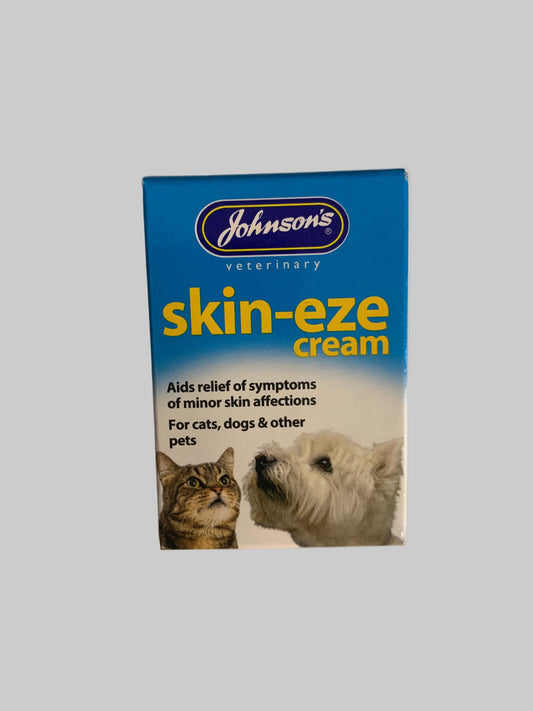 Johnson’s Skin Eze Cream, skin cream for dogs, skin cream for cats, skin cream safe for dogs, skin cream safe for cats, front side, pets at home