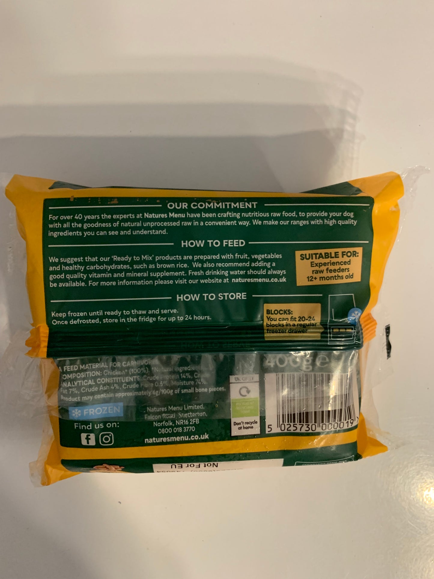 Natures Menu Meat Blocks 400g