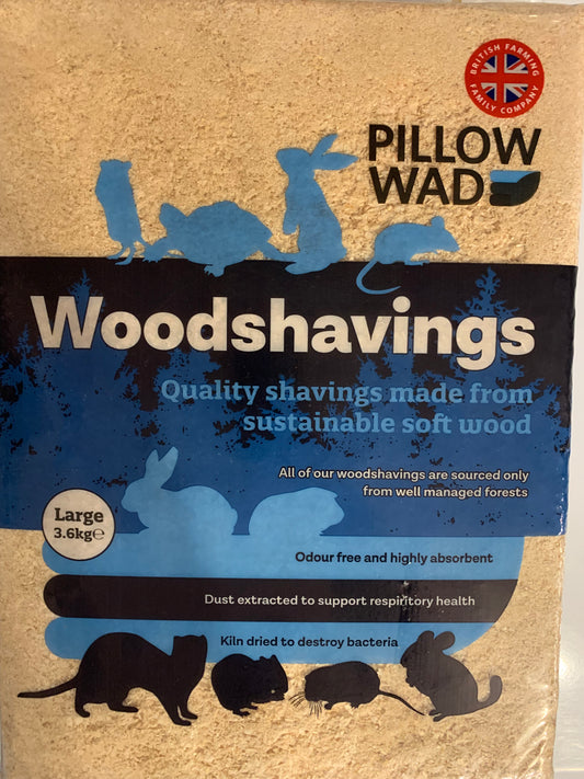 Pillow Wad Woodshavings 3.6kg, wood shavings near me, wood shavings compost, wood shavings horse bedding, wood shavings for hamsters, bedding for rats, bedding for rabbits, pets at home