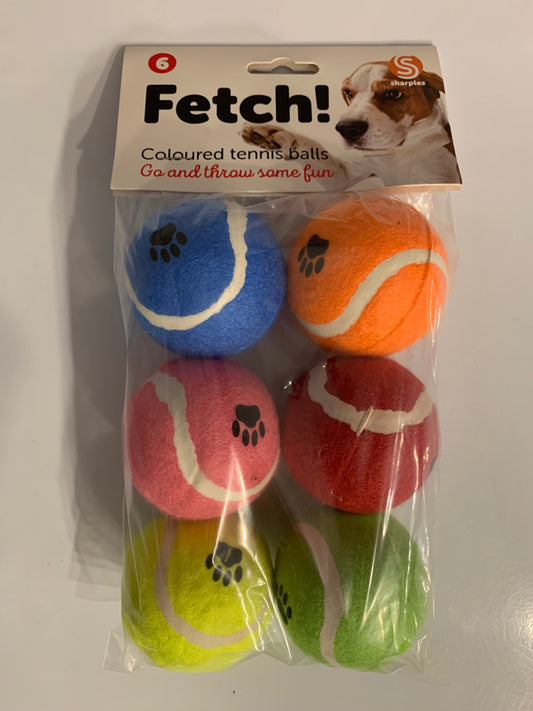 Fetch Tennis Balls 6pk, dog toys uk, dog toys amazon, left side, pets at home