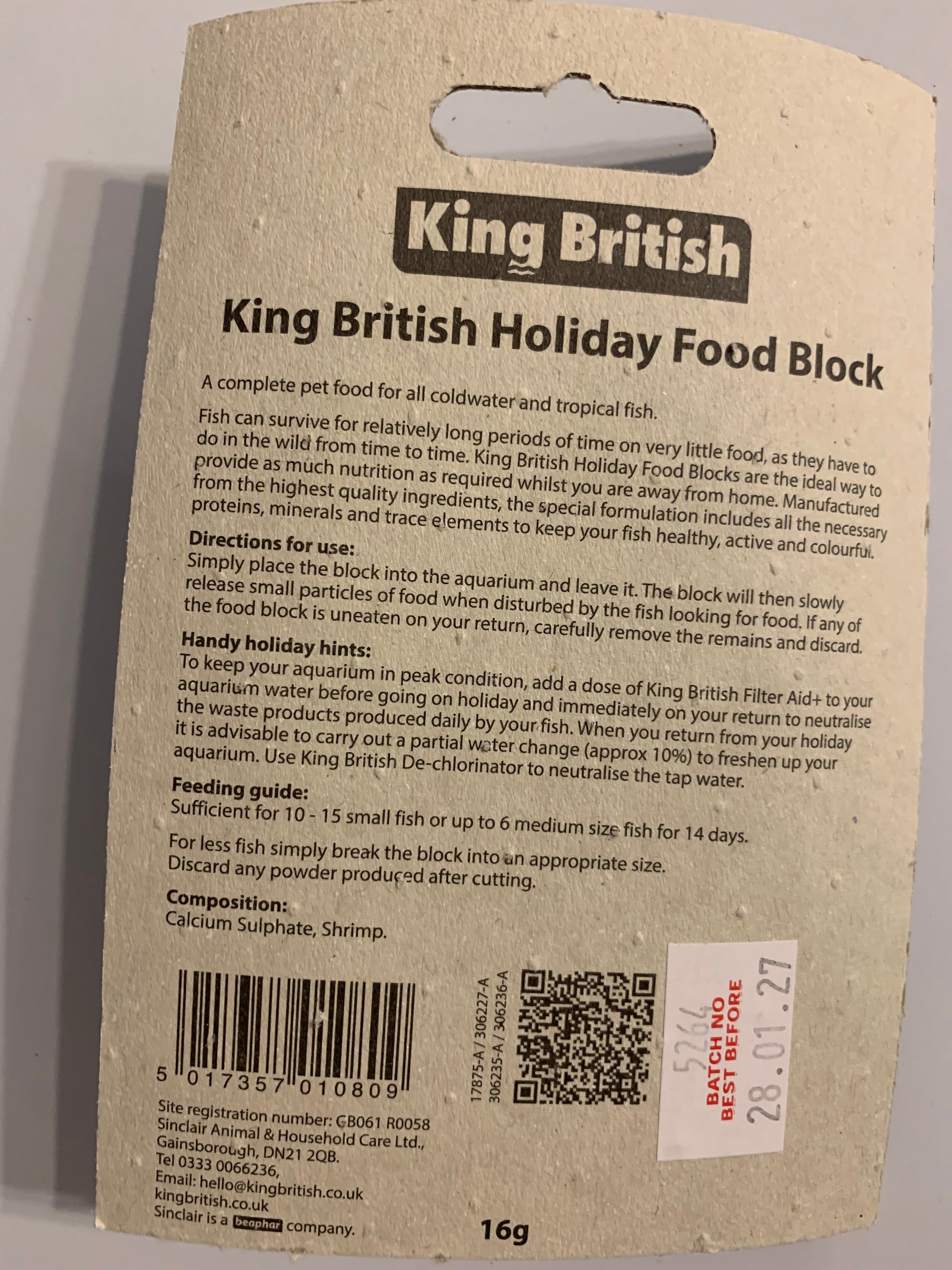 king british holiday food, fish food, fish food near me, back side, pets at home