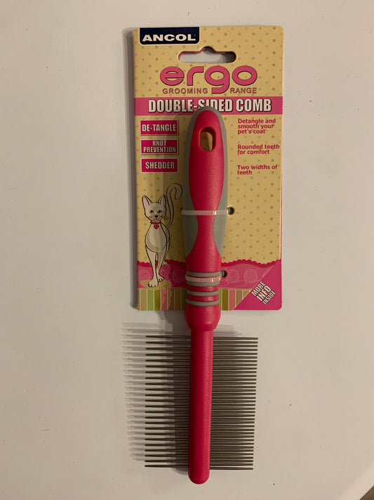 Ancol Ergo Cat double sided comb, cat grooming, cat groom, front side, pets at home