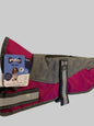 Animate Waterproof Grey/Raspberry Dog Coat 18", dog coats, dog coats uk, waterproof dog coats, dog coats with harness, dog coats with legs, right side, pets at home