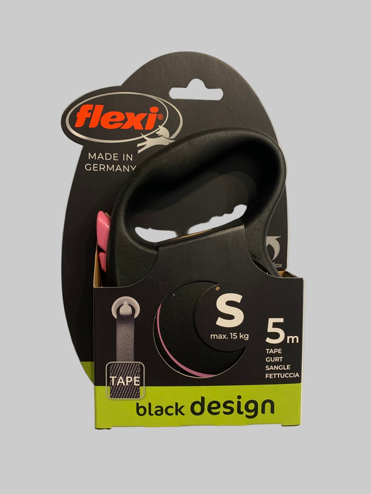 Flexi Classic 5m Tape Retractable Lead small pink, dog lead, dog leads, retractable lead, retractable lead dog, retractable lead for large dogs, retractable for small dogs, pets at home, front side