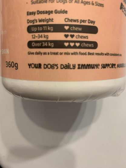 Lazy Tails Allergy Support Chews For Dogs 120pk, dog supplements, dog supplements uk, dog supplements for joints, dog supplements powder, left side, pets at home