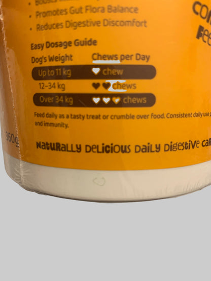 Lazy Tails Probiotic Chews For Dogs 120pk, dog supplements, dog supplements uk, dog supplements for joints, dog supplements powder, left side, pets at home