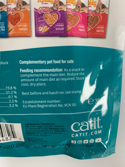 Catit Nibbly Jerky Cat Treats 30g