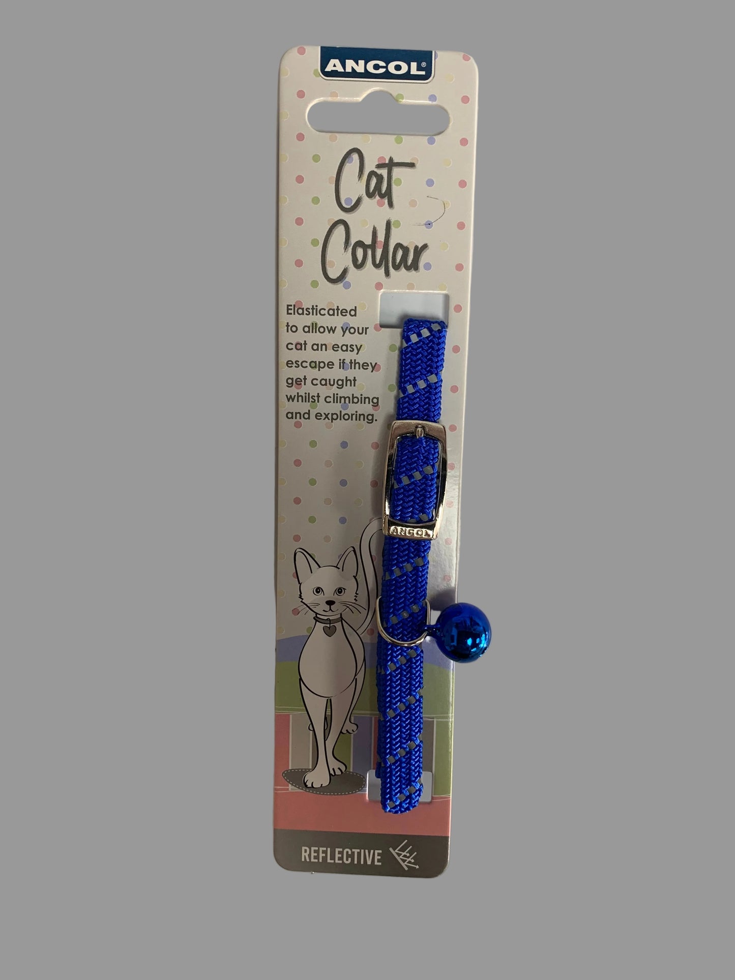 Ancol Reflective & Elasticated Belt Cat Collar