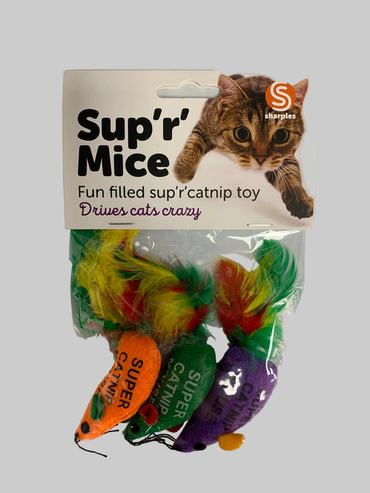 Sup'r' Mice Cat Toy 3pk