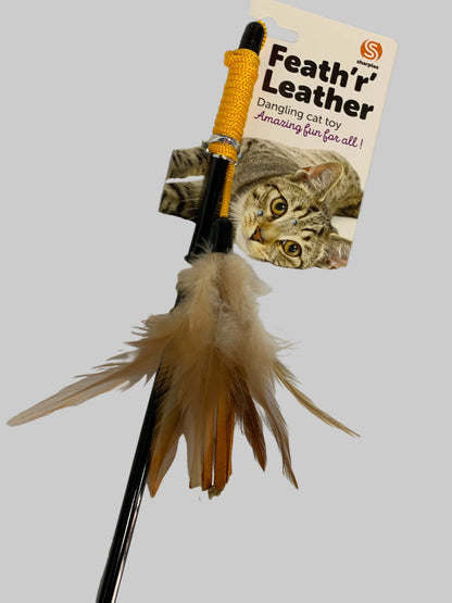 Feath'r' Leather Cat Toy
